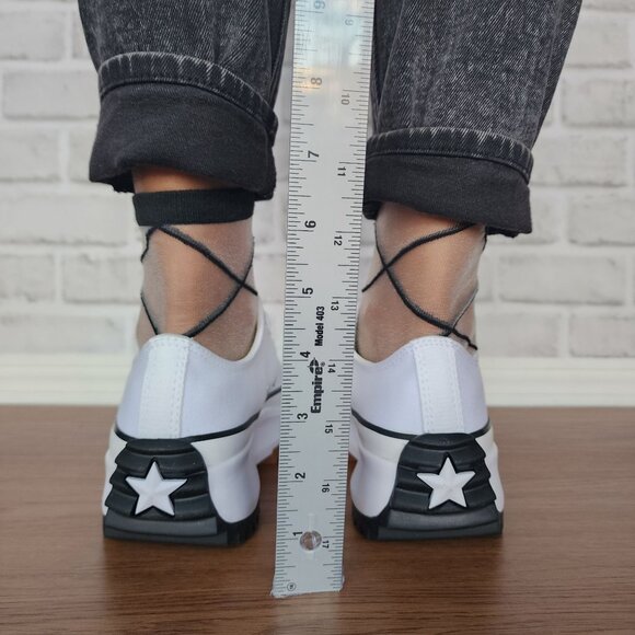 ⭐Converse Run Star Hike Canvas Platform Sz 4.5 Mens Shoes Sneakers White 168817C - Picture 5 of 7